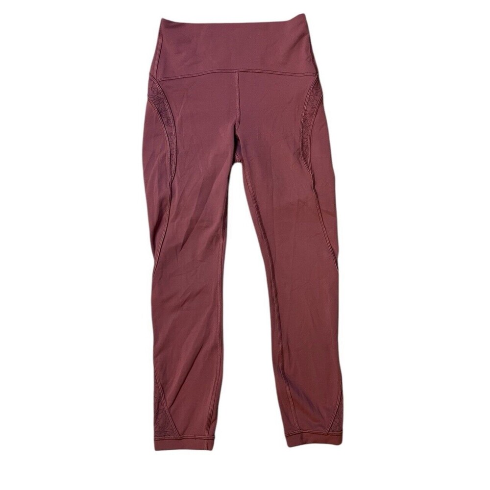 Lululemon Wunder Under‎ Crop High-Rise 21" Sz 4 Flocked Everlux Plumful